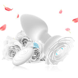Romantic Rose Toy - Female Rose Silicone Anal Vibrator