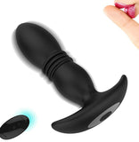 Vibrating Thrusting Anal Plug Dildos with Remote Control