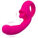 3 Colors Tongue Licking Clitoral Stimulation Vibrating Dildos