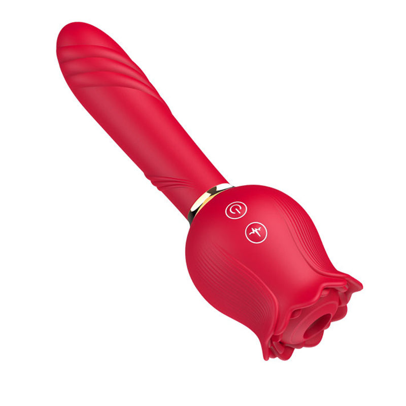 Female Rose Sex Massager Wand Suction Vibrators