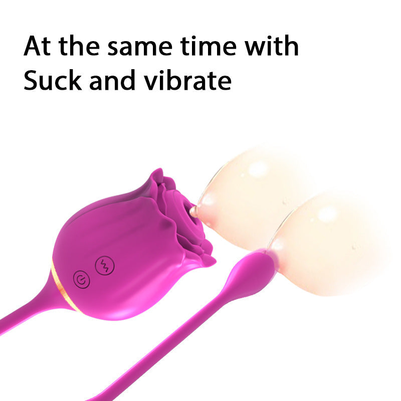 2 in 1 Rose Sucking Vibrator