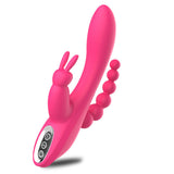 3-in-1 G-spot Clit Anus Rabbit Vibrator for Women