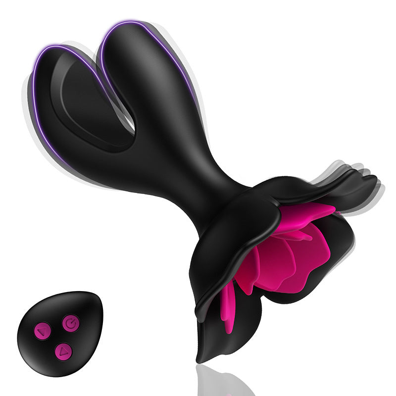 Rose Sex Anal Vibrator with Remote Control