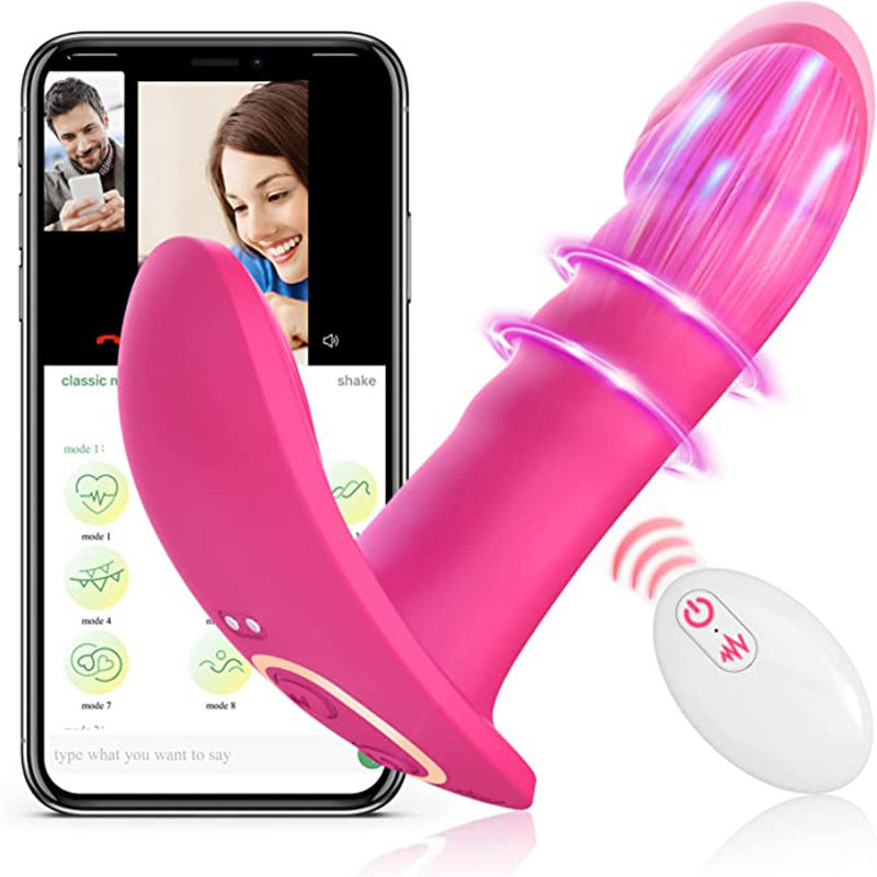 2-in-1 Thrusting Dildo Wearable Vibrator with Dual Control