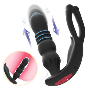 Rechargeable Telescopic Remote Control Anal Plug Dildos
