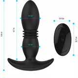 Vibrating Thrusting Anal Plug Dildos with Remote Control