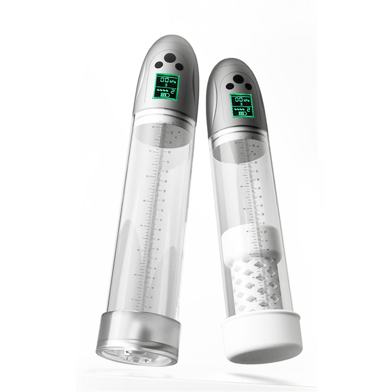 Male See Through Masturbation Cup Penis Pumps with LED Display