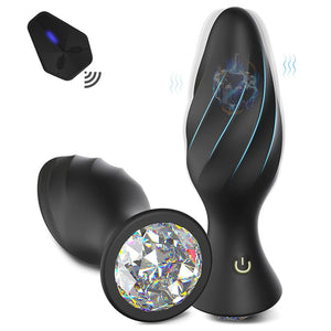 Diamond Anal Plug Prostate Massager with Remote Control