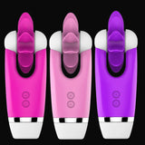 Female 360° Rotating Tongue Licking Nipple Sex Toy G-Spot Vibrator