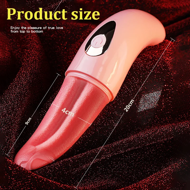 Pink Tongue Licking G-Spot Stimulation Vibrator for Women