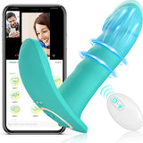 2-in-1 Thrusting Dildo Wearable Vibrator with Dual Control