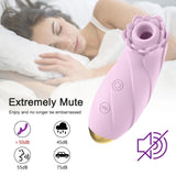 Blooming Rose Toy Sucking Vibrating Massager Wand
