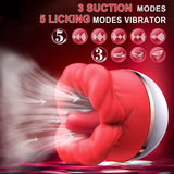 Big Mouth Automatic Tongue Licking Swinging Suction Vibration Oral Sex Toy