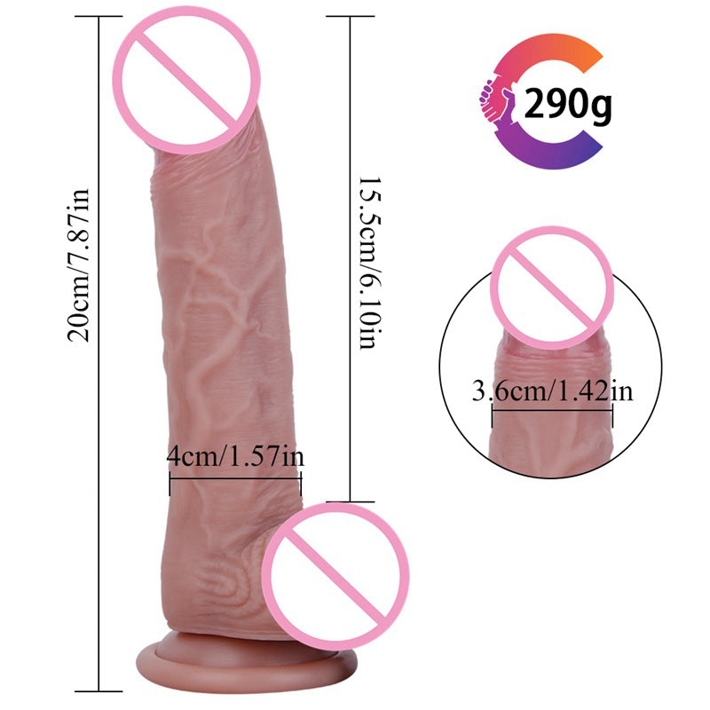 7.8 Inch Realistic Silicone Double Layer Huge Dildo