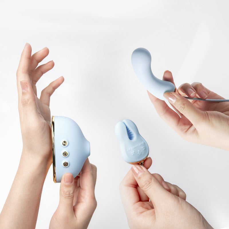 Women's Blue Handset Shaped Egg G-spot Vibrators