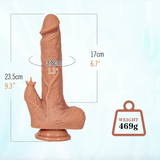 Remote Control Realistic Vibrating Thrusting Dildos with Tongue Licking