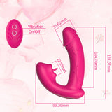 Tongue Licking Wearable Vibrating Dildo with Wireless Remote Control
